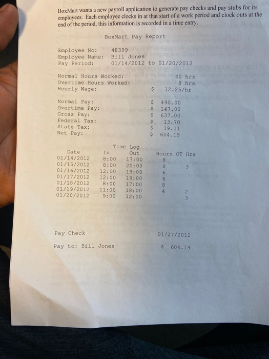  need help asap with this java assignment Box Mart wants a