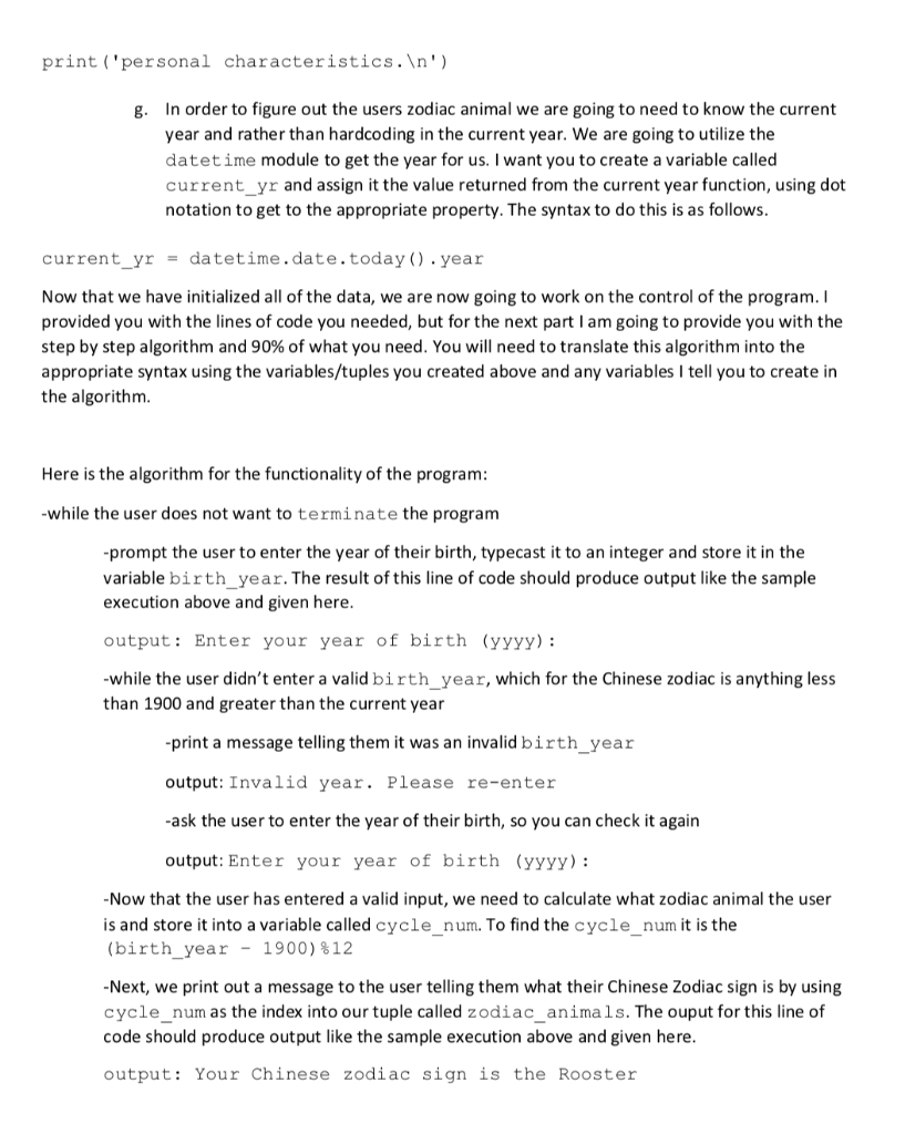 as well to show the basis my program is made from. oday