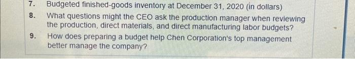 sales? Requirement 3. Prepare the production budget (in units). Production Budget (in
