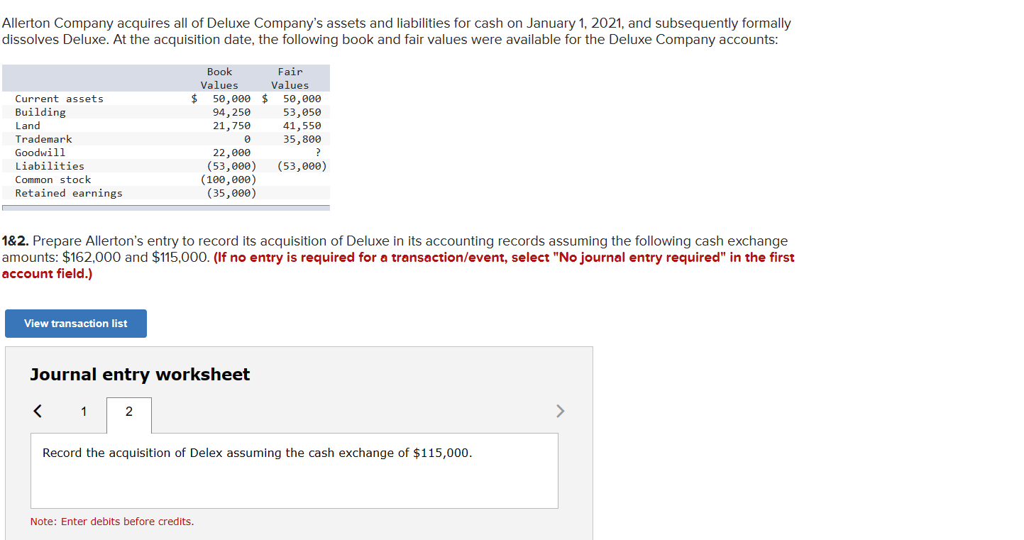 acquires all of Deluxe Company's assets and liabilities for cash on January
