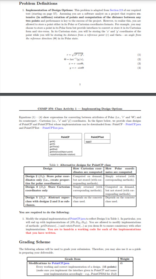  public class PointCP { //Instance variables ************************************************ /** * Contains C(artesian)