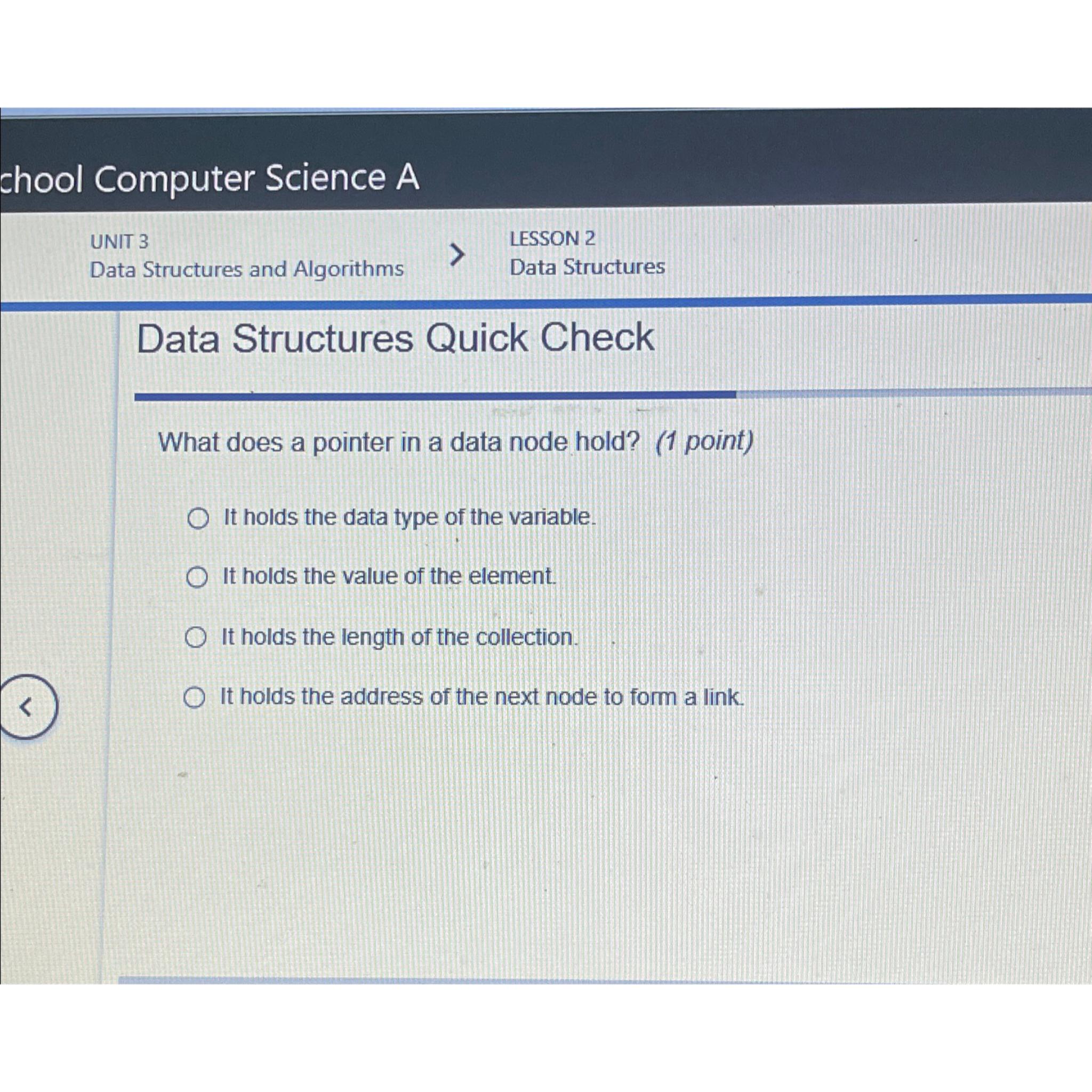  chool Computer Science A UNIT 3 LESSON 2 Data Structures and