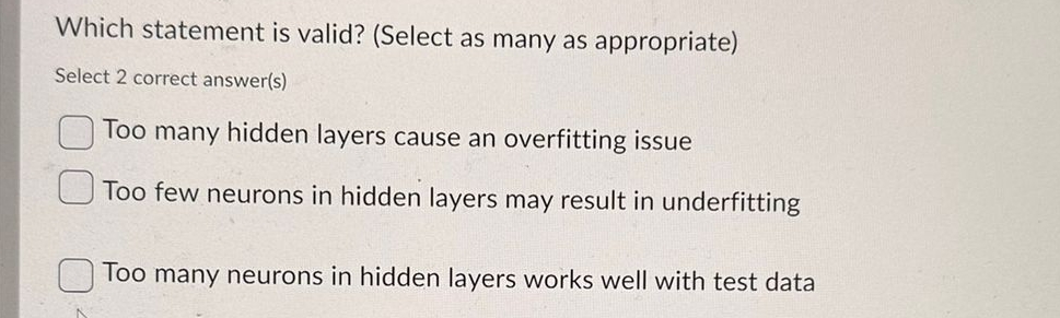  Which statement is valid? (Select as many as appropriate) Select 2
