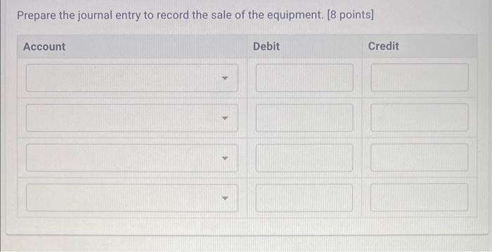 a truck on October 1,2024 , for $160,000 with an estimated 7-year