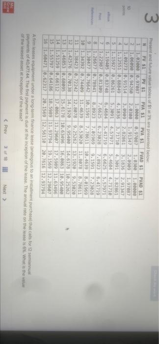 N FV $1 PV $1 1 1.03000 0.97087 2 1.85090 0.94250 3