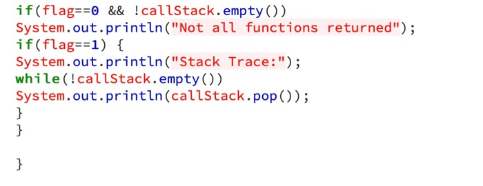 java.util.Stack; public class Driver_prjo { //Your code doesn't have any syntax or