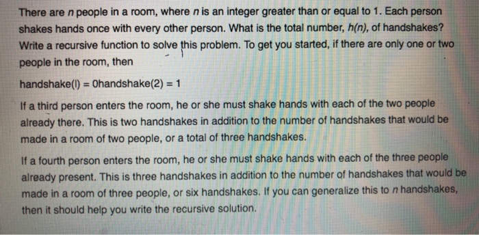  Java : There are n people in a room, where n