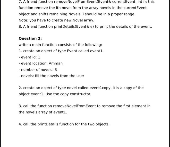 complete the following task. Implement Event class for selling novels as follows: