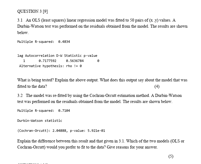  please show me how to solve this problem QUESTION 3 [9]