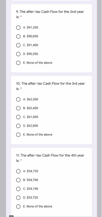 equipment is $200,000, with shipping cost of $10,000 and installation cost of