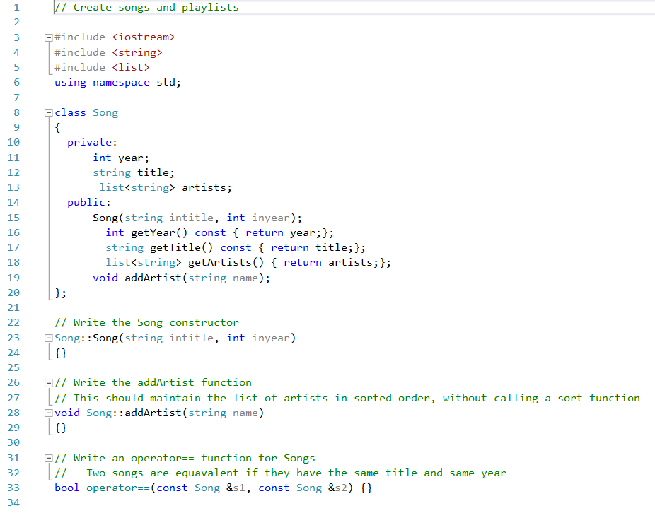 title, year, and list of artists, and SongLibrary, which contains a list