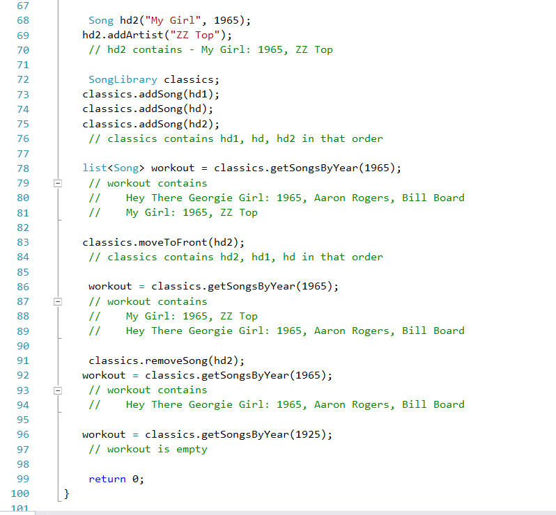 title and year, then add artists to the Song. Songs are then