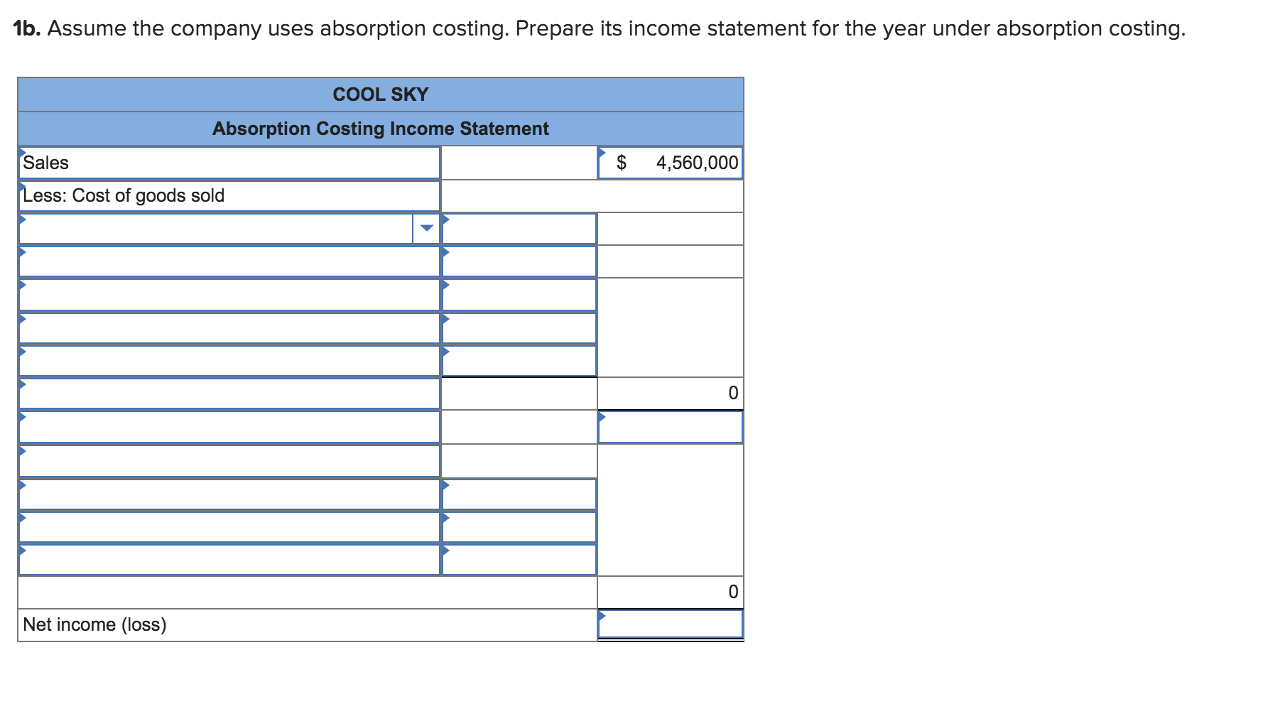 P1, P2 [The following information applies to the questions displayed below.] Cool