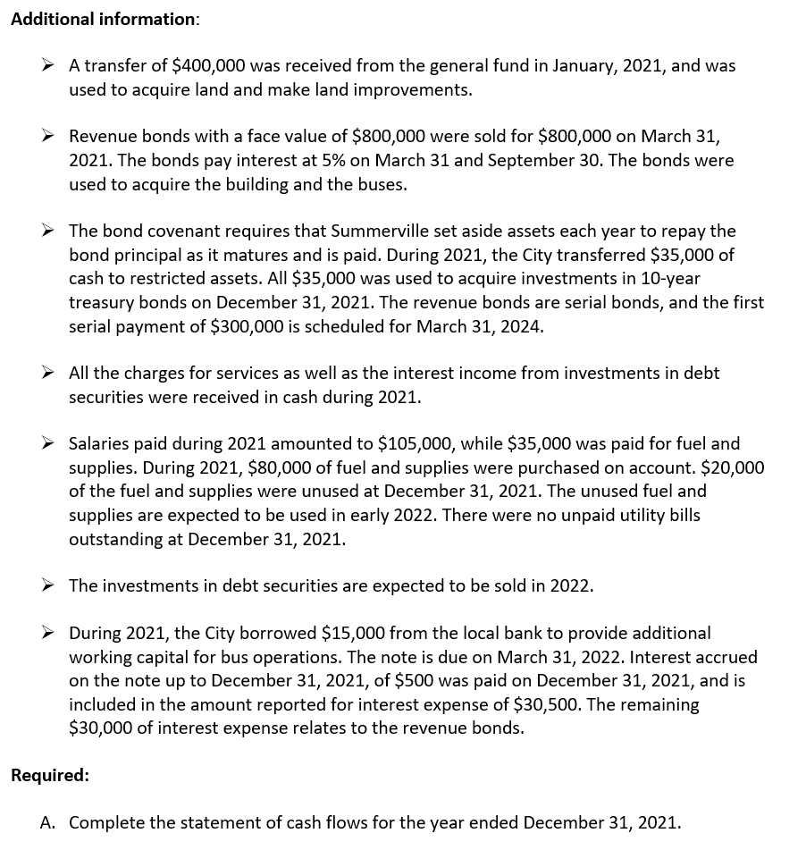 of January 1, 2021, the City of Summerville began operating a municipal