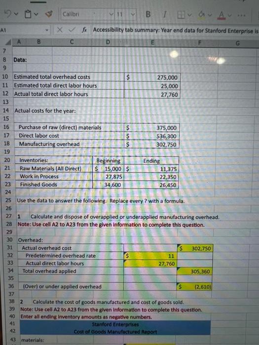 continue your Stanford Enterprises uses job-order costing. Overhead is applied on the