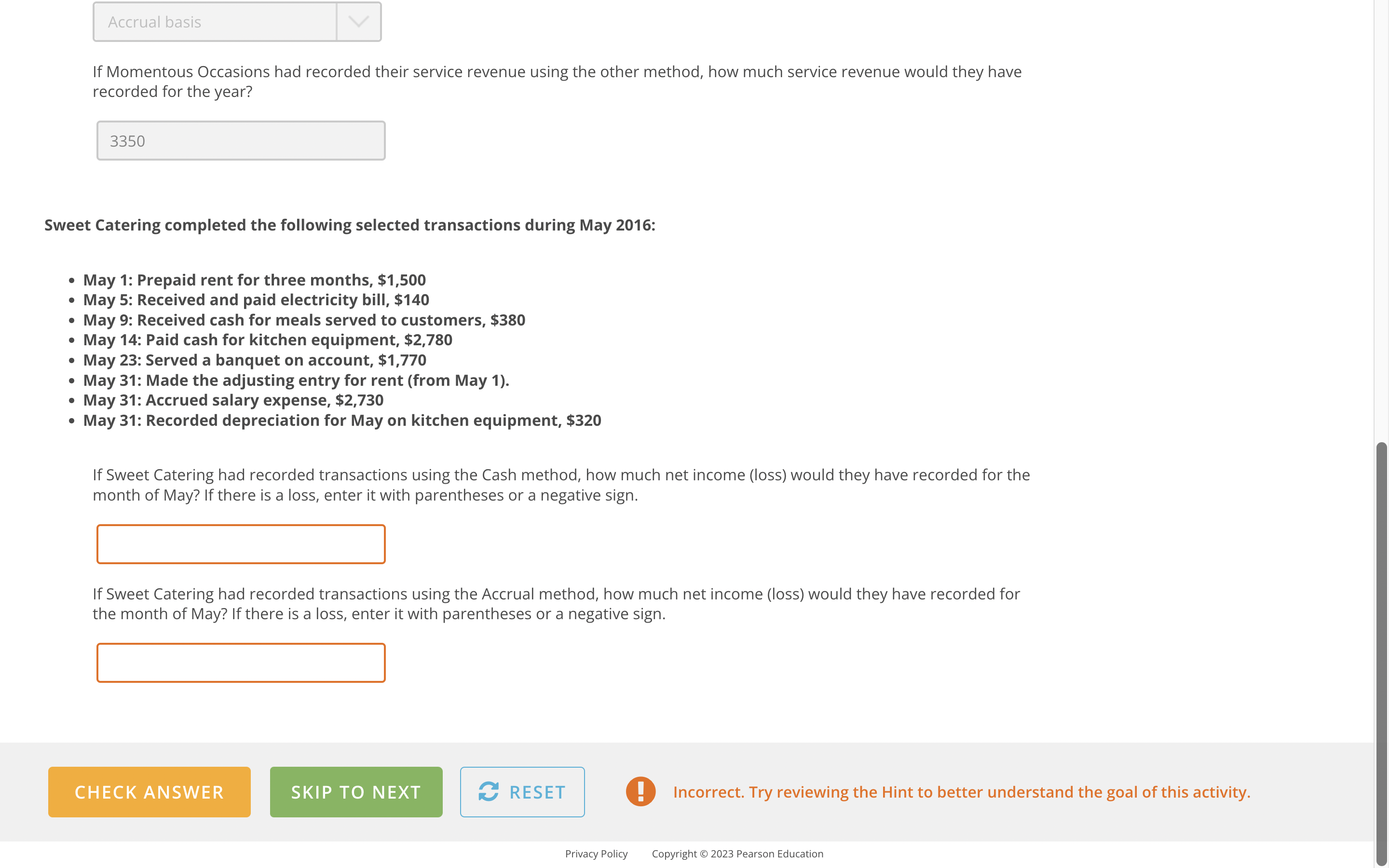 Orange Lily Law Firm prepays for advertising in the local newspaper. On