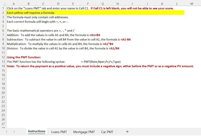  please review instructions and make sure each answer is put in