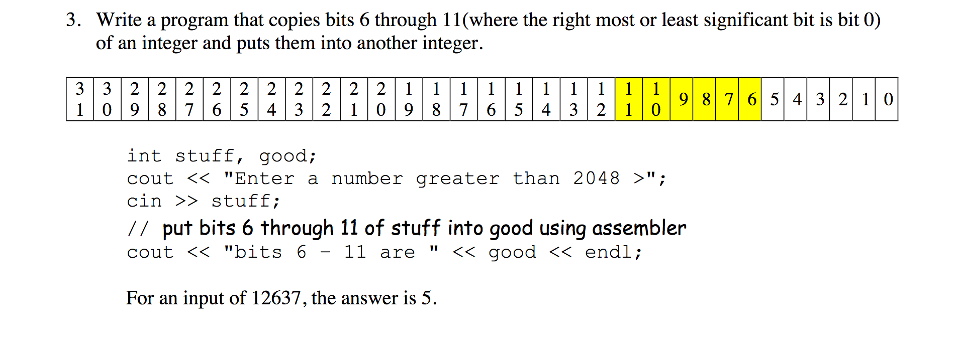 Write the following programs in Intel assembler. Use .cpp source code 3.