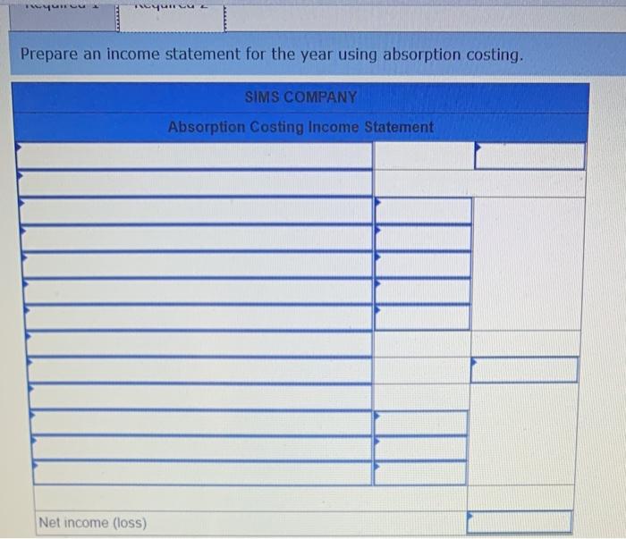1, 2019. Its cost and sales information for this year follows 40