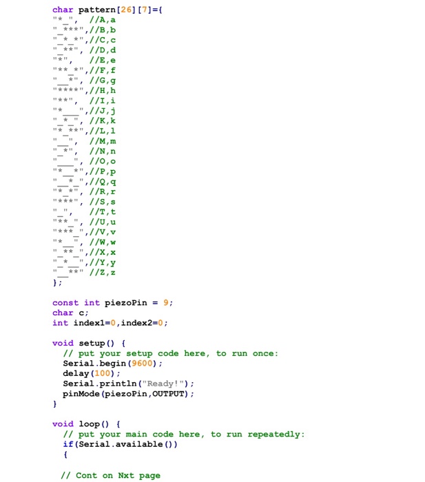 incoming character, and then play the correct Morse code tones). Your flowchart
