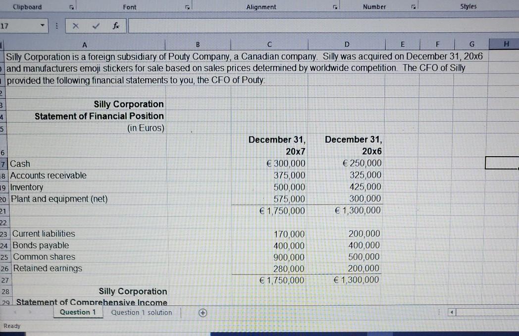 Clipboard Font Alignment Number Styles 17 fo A B D F