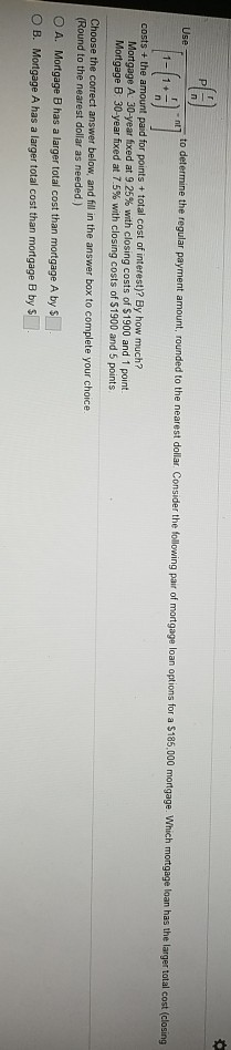  Use to determine the regular payment amount, rounded to the nearest