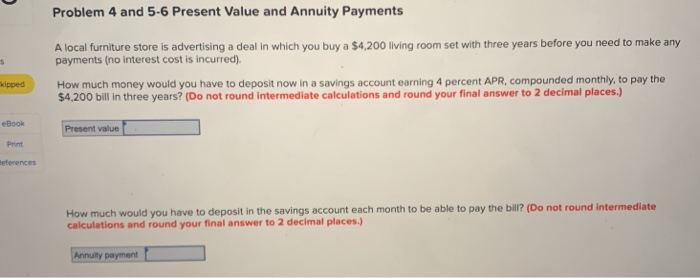 in year 7 of a $2,200 deposit in year 1, and another
