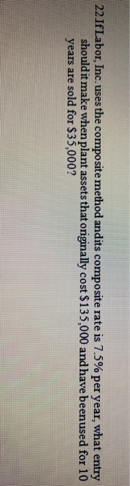  22 If Labor, Inc. uses the composite method andits composite rate