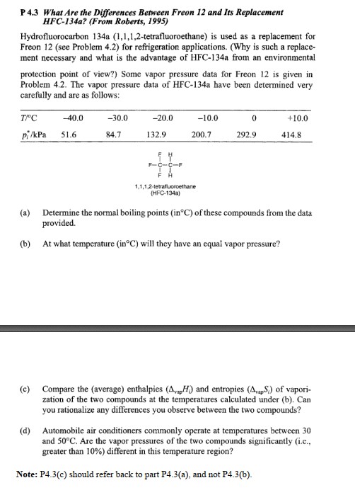  P 4.3 What Are the Differences Between Freon 12 and Its