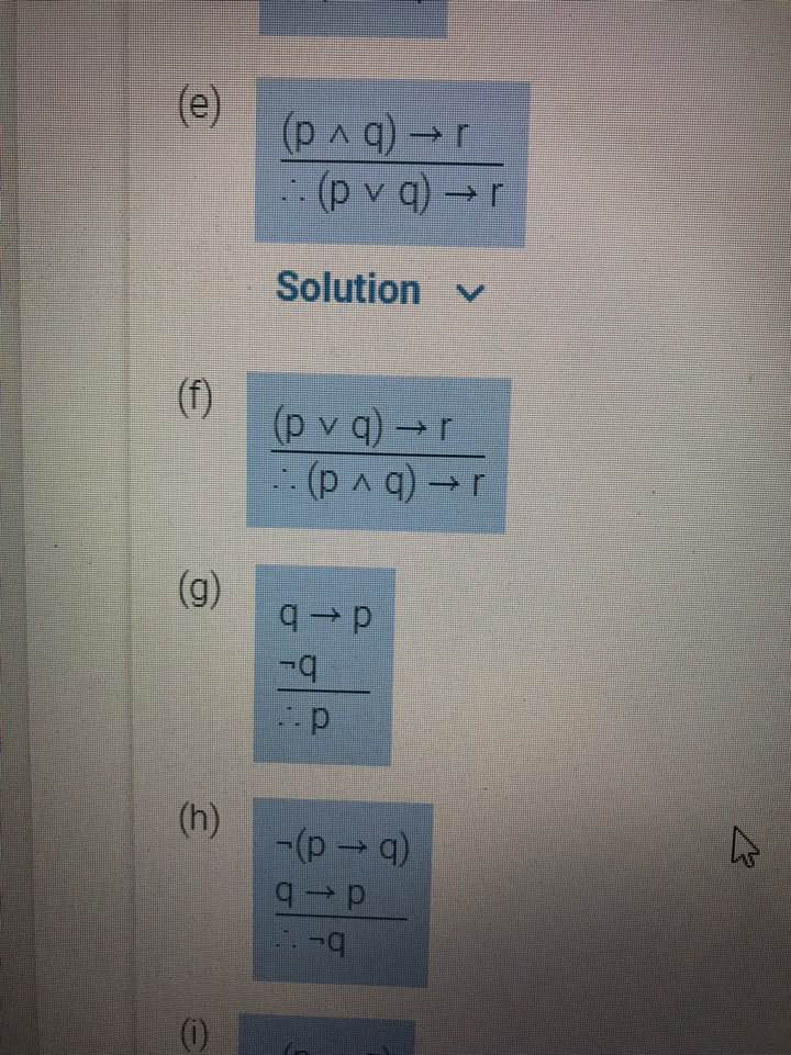 that the argument is valid using a truth table. For invalid arguments,
