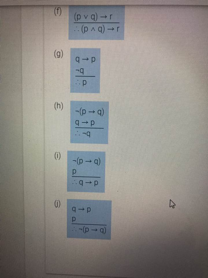 give truth values for the variables showing that the argument is not
