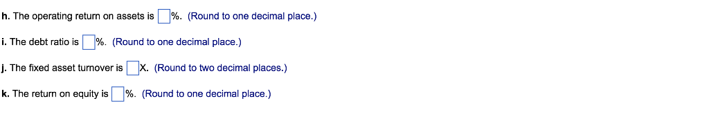 statement in the popup window,, to calculate the following ratios a. Current