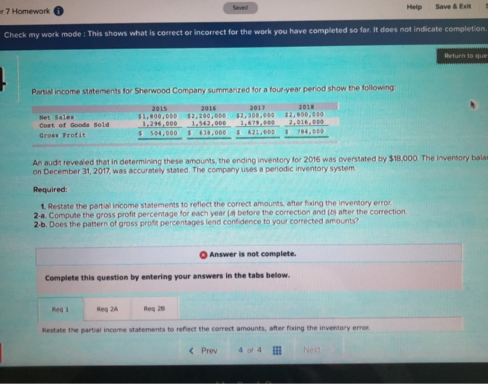  Save & Exit Help Saved r 7 Homework indicate completion. Check