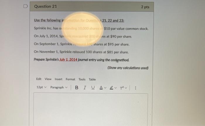  please fast Question 21 2 pts Use the following iration for