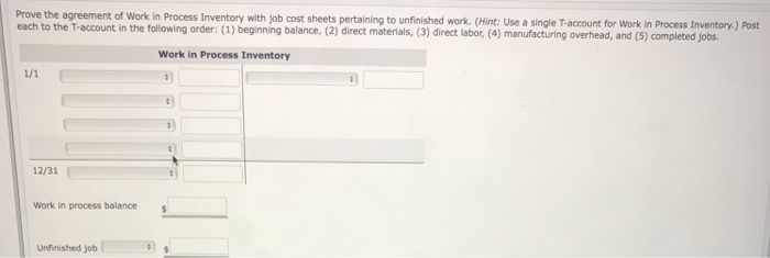 31, 2017, the job cost sheets of Cinta Company contained the following