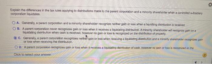  Explain the differences in the tax rules applying to distributions made