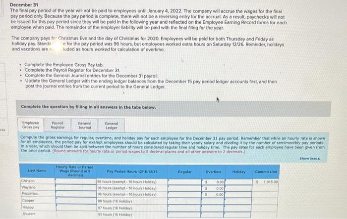 periods of the year. Once payroll has been completed for the fourth