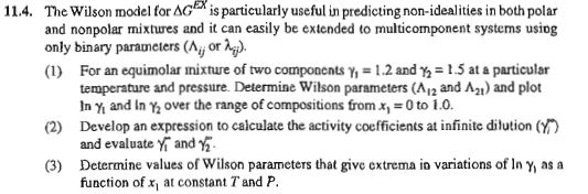  11.4. The Wilson model for GEx is particularly useful in predicting