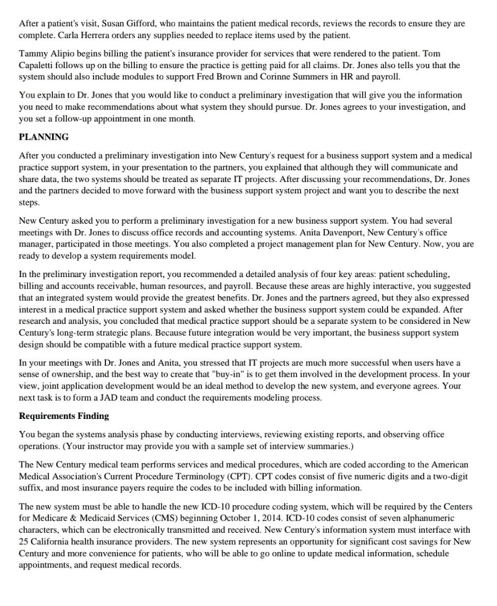 that the clinic requires various reports, as follows: Daily appointment list for