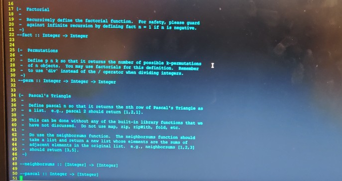 5 -} 6 7 8 {- Binomial Coefficients 9 - 10 -