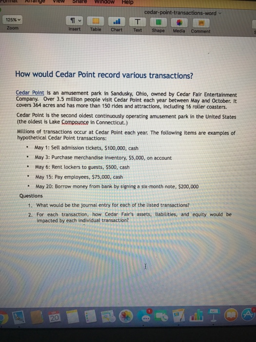 How well cedar points assets liabilities and equity be impacted by various