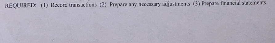 do the Journal entries chart. Fourth step is to do the T