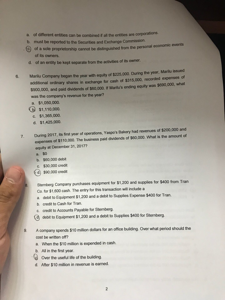 no need write why) all 25 questions 