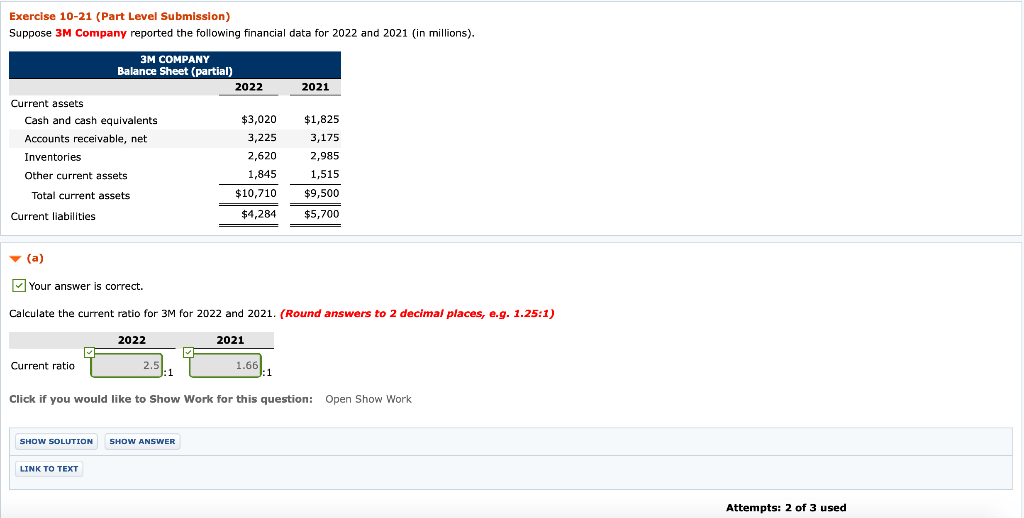  I just need a little help for part B Exercise 10-21