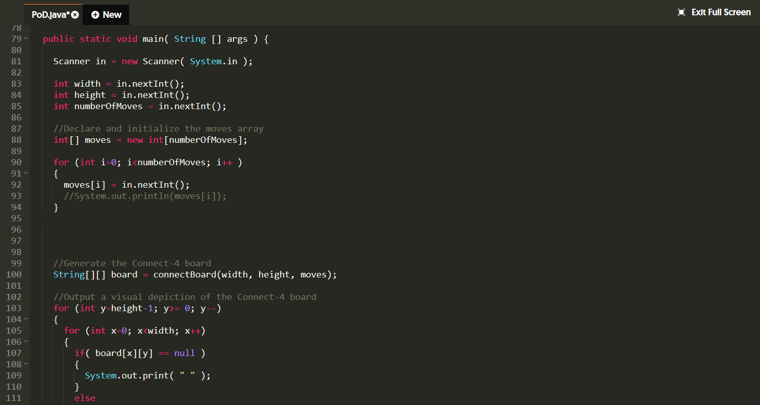 Read this! Write the body of the program. Details of connectBoard ()