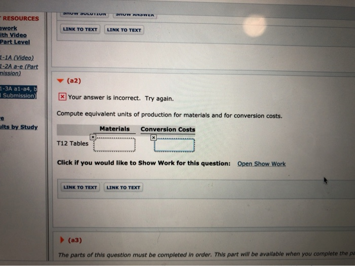 each process, materials are entered at the beginning, and conversion costs are