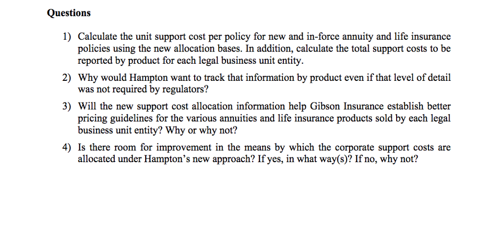 for product pricing decisions and sales agent compensation, and highlight areas for