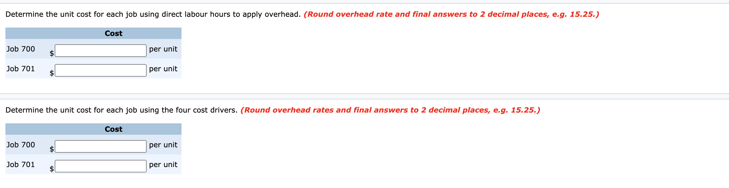 costs and cost drivers for next year. Expected Actual Transactions 390 Overhead