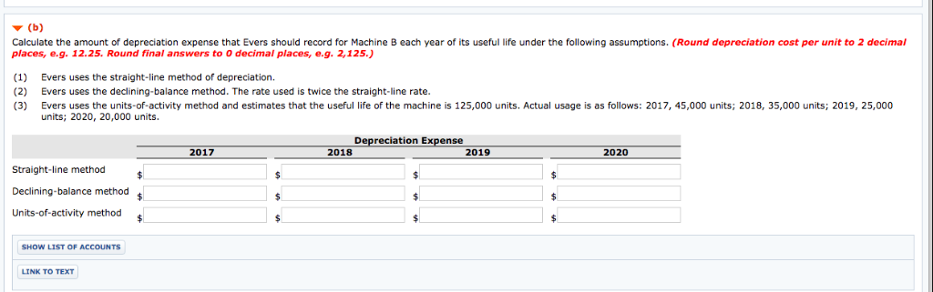 Submission) On January 1, 2017, Evers Company purchased the following two machines