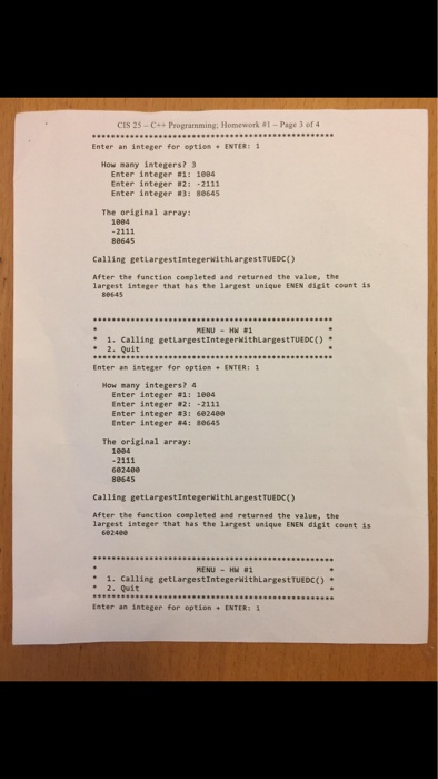 Thank you! Cis 25-C++ Programming: Homework #1-Pape 2 of 4 1. Coding